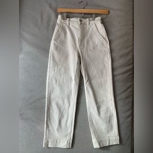 Everlane Straight Leg Crop in Bone